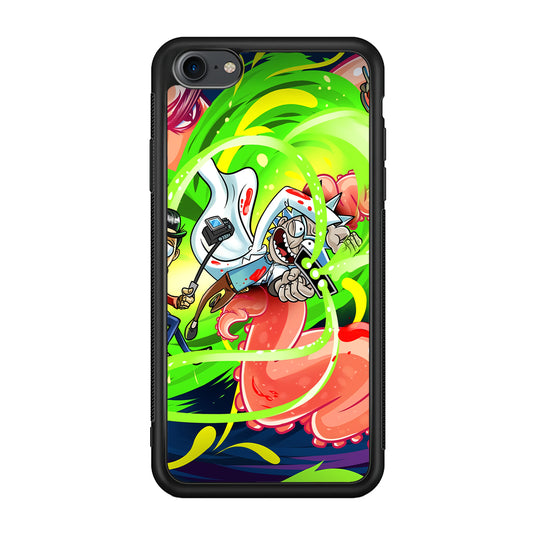 Rick and Morty Flying Shooter iPhone 8 Case