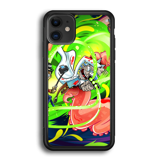 Rick and Morty Flying Shooter iPhone 12 Case