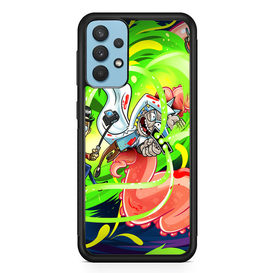 Rick and Morty Flying Shooter Samsung Galaxy A32 Case