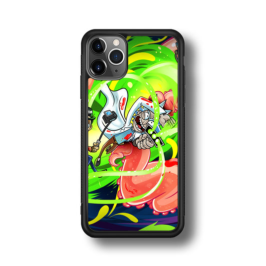 Rick and Morty Flying Shooter iPhone 11 Pro Case