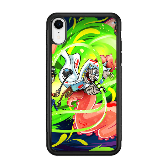 Rick and Morty Flying Shooter iPhone XR Case