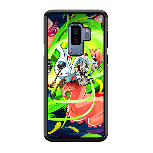 Rick and Morty Flying Shooter Samsung Galaxy S9 Plus Case
