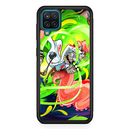 Rick and Morty Flying Shooter Samsung Galaxy A12 Case