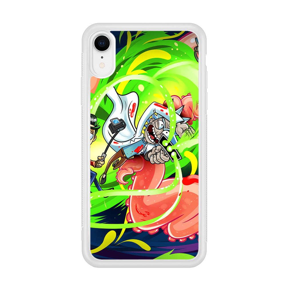 Rick and Morty Flying Shooter iPhone XR Case