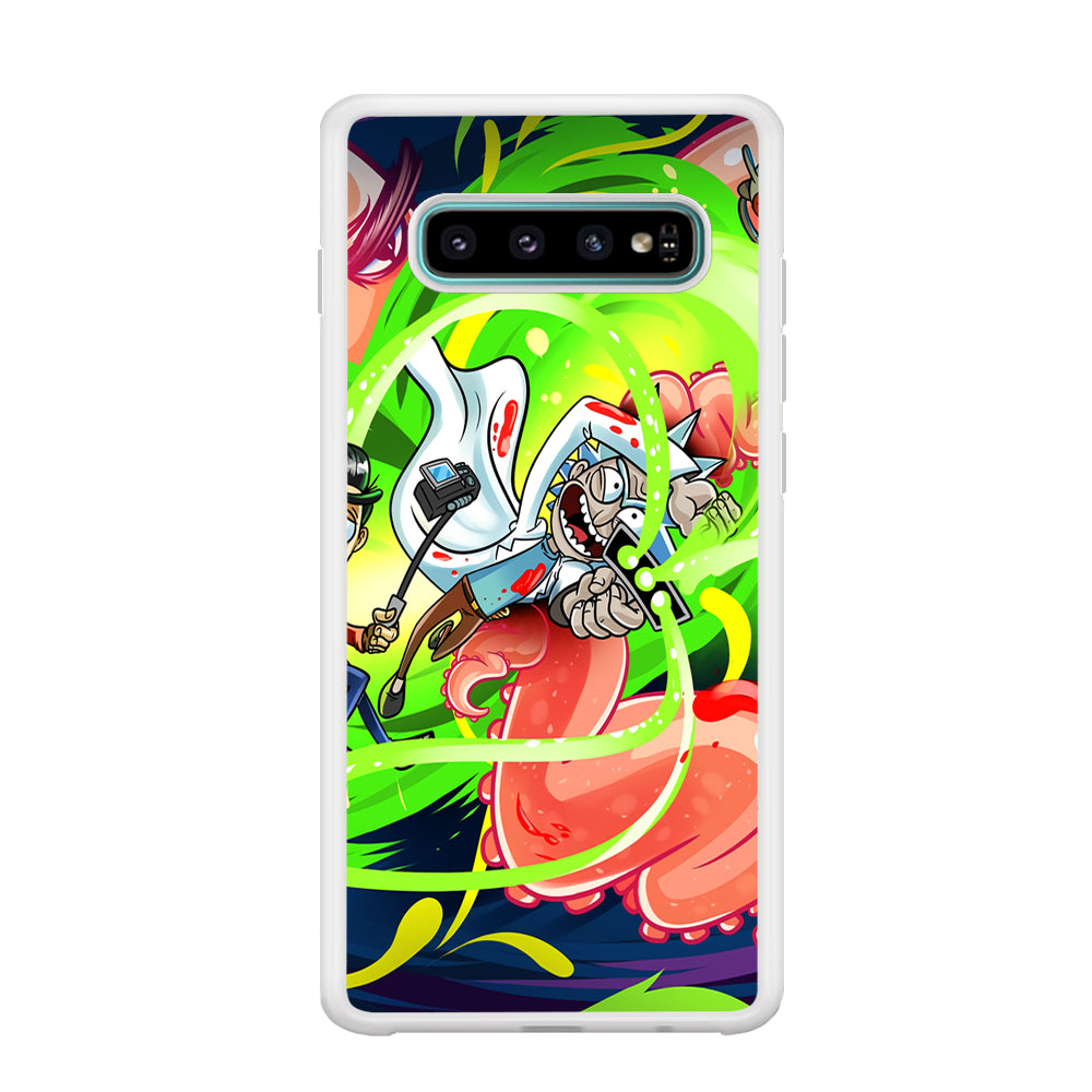 Rick and Morty Flying Shooter Samsung Galaxy S10 Case