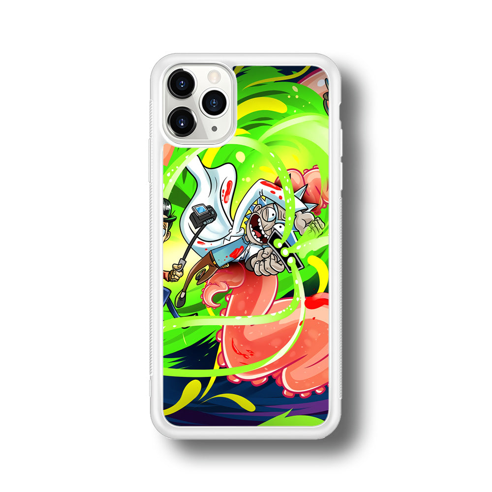 Rick and Morty Flying Shooter iPhone 11 Pro Case