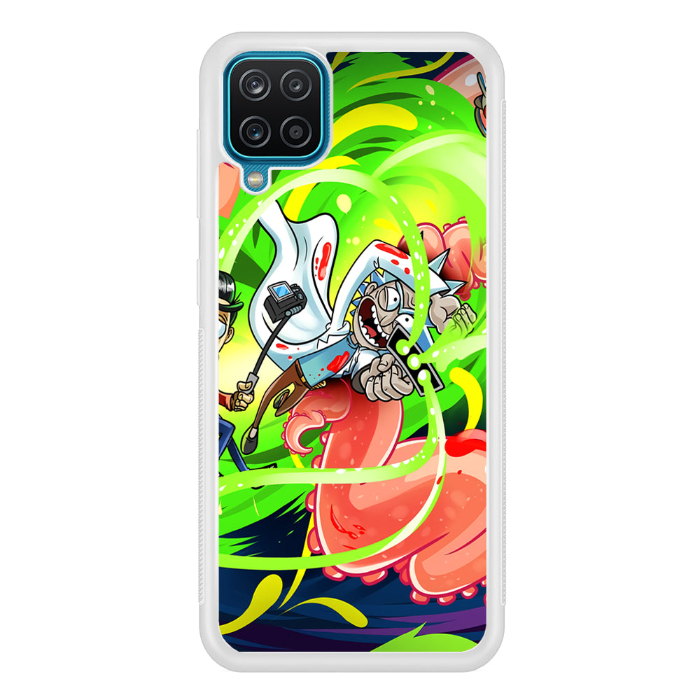 Rick and Morty Flying Shooter Samsung Galaxy A12 Case