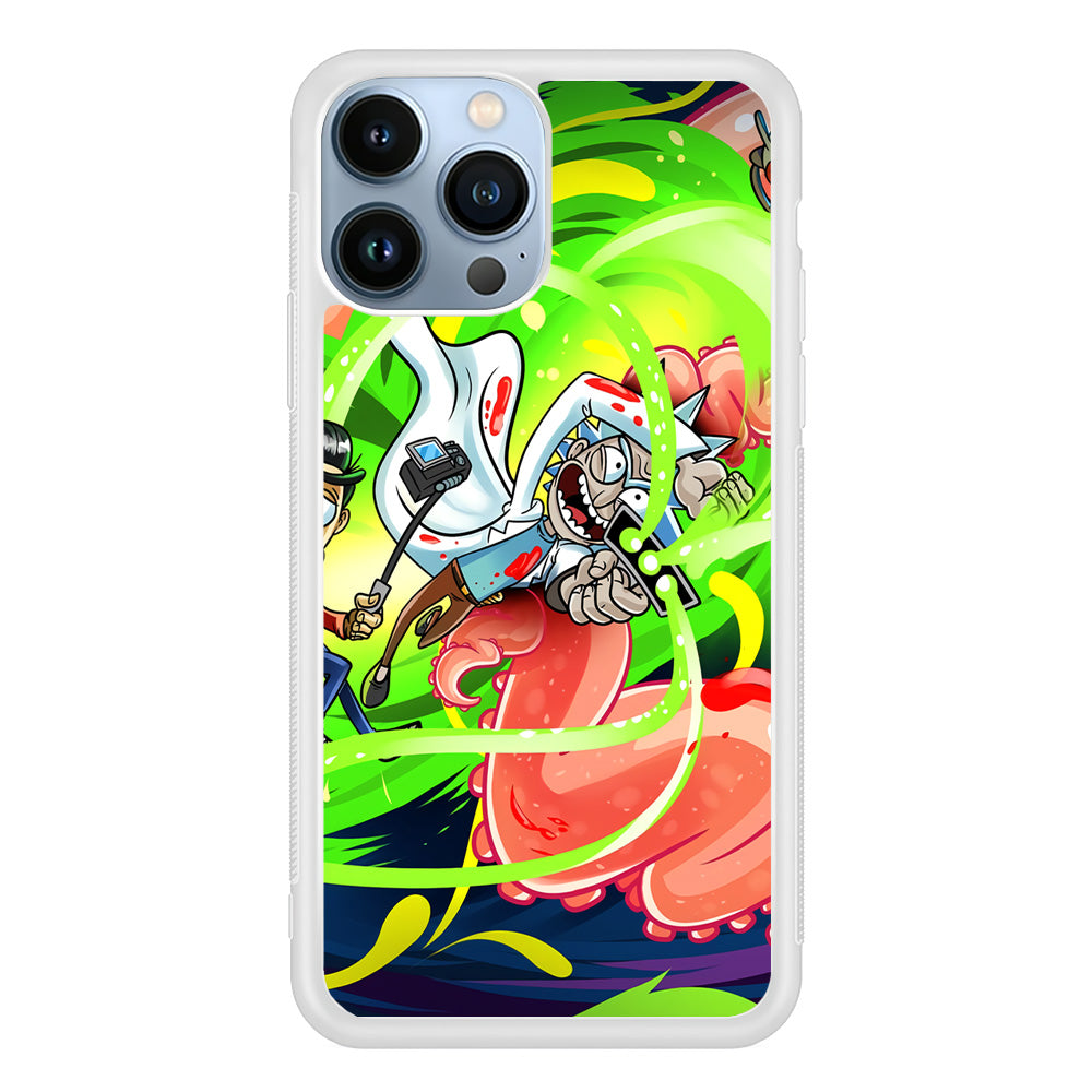 Rick and Morty Flying Shooter iPhone 13 Pro Max Case