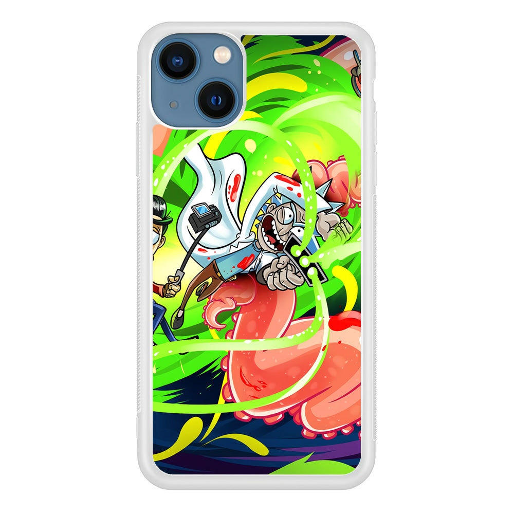 Rick and Morty Flying Shooter iPhone 13 Case