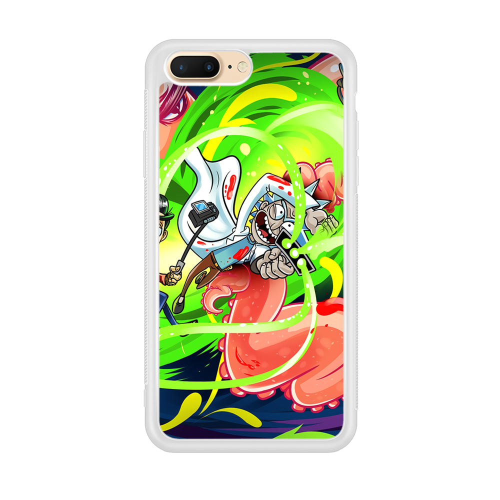 Rick and Morty Flying Shooter iPhone 8 Plus Case