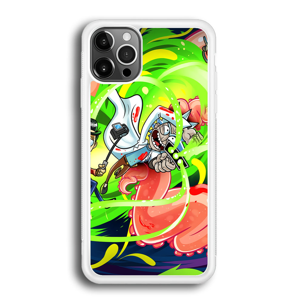 Rick and Morty Flying Shooter iPhone 12 Pro Case