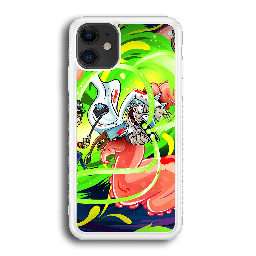 Rick and Morty Flying Shooter iPhone 12 Case