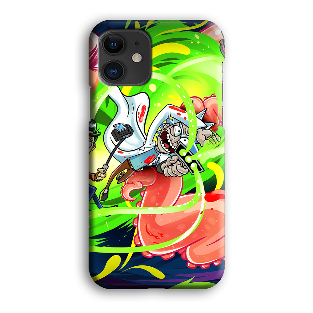 Rick and Morty Flying Shooter iPhone 12 Case