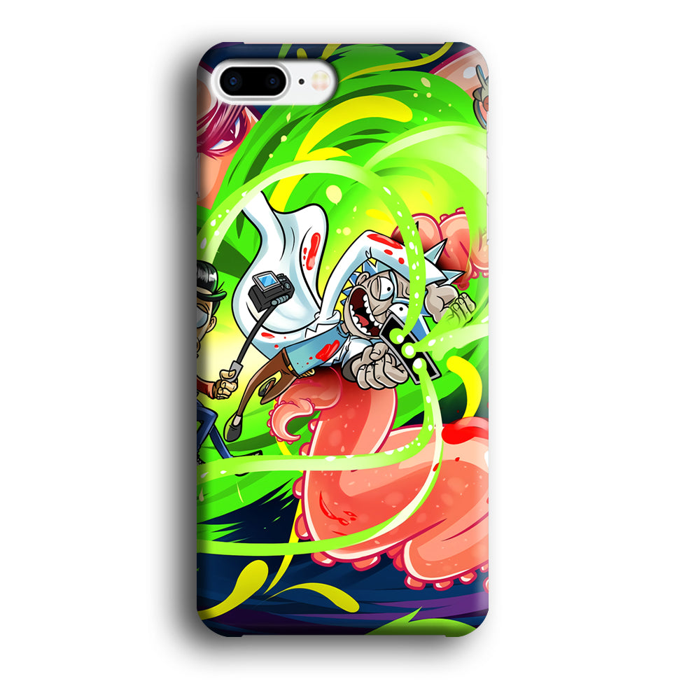 Rick and Morty Flying Shooter iPhone 8 Plus Case