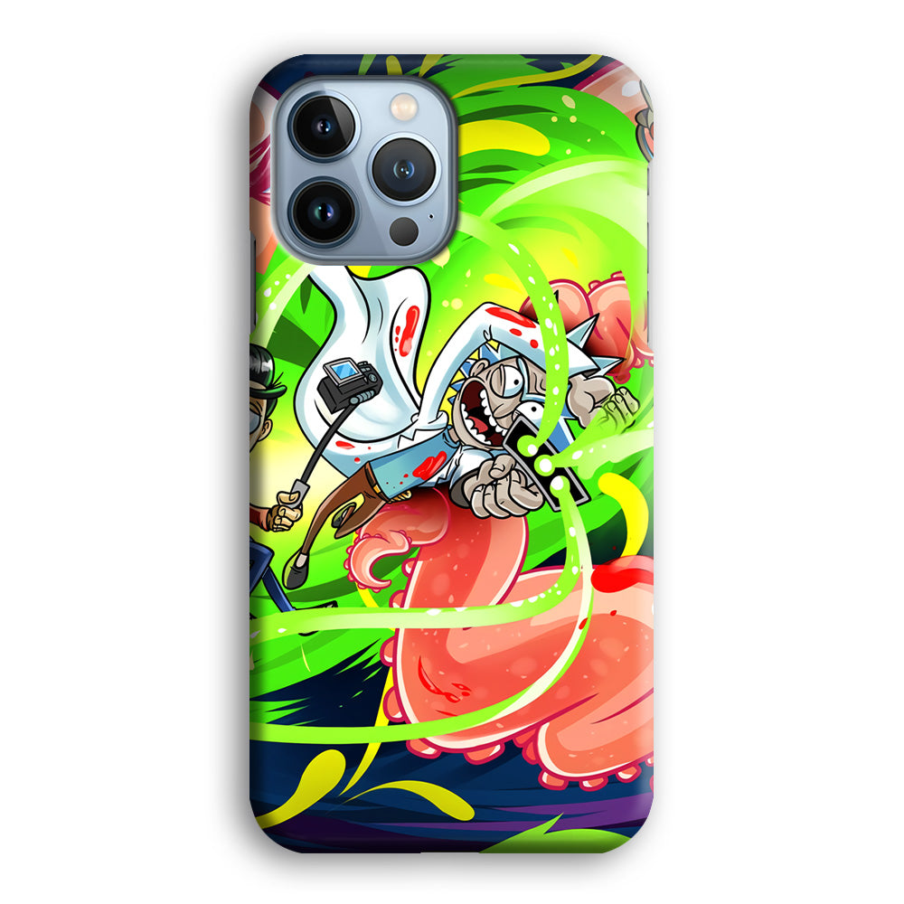 Rick and Morty Flying Shooter iPhone 13 Pro Max Case