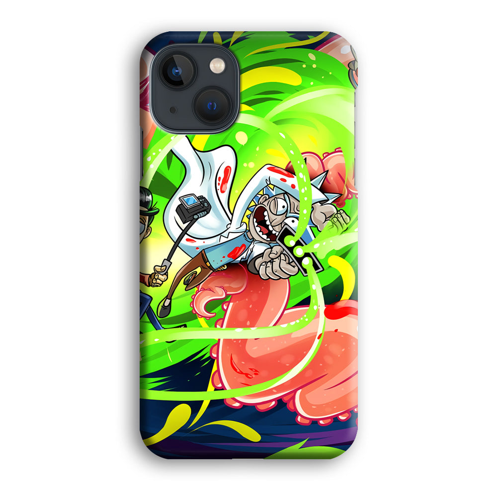 Rick and Morty Flying Shooter iPhone 13 Case