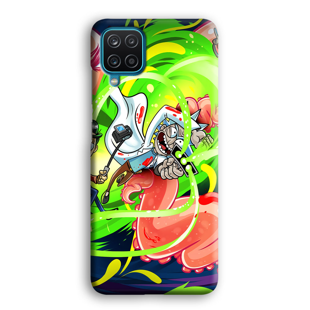 Rick and Morty Flying Shooter Samsung Galaxy A12 Case