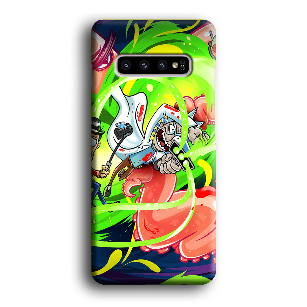 Rick and Morty Flying Shooter Samsung Galaxy S10 Case