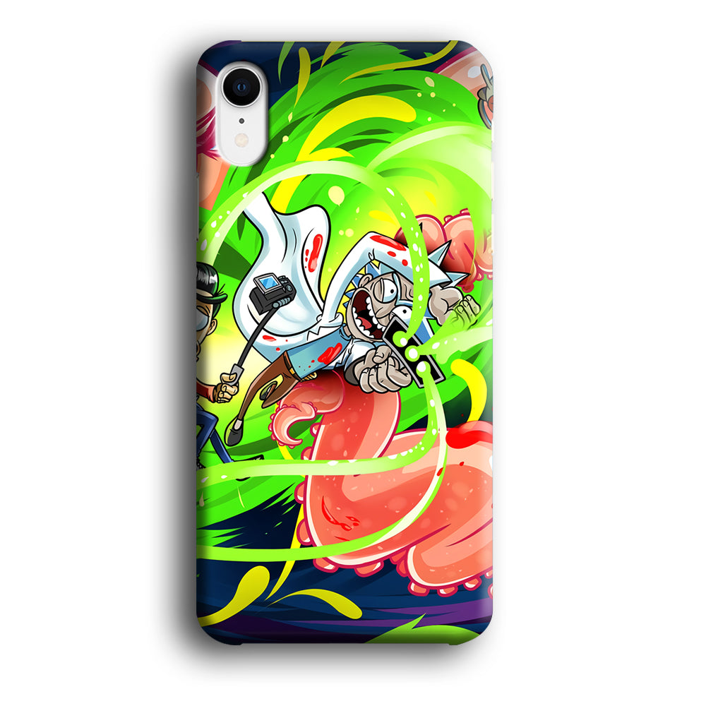 Rick and Morty Flying Shooter iPhone XR Case