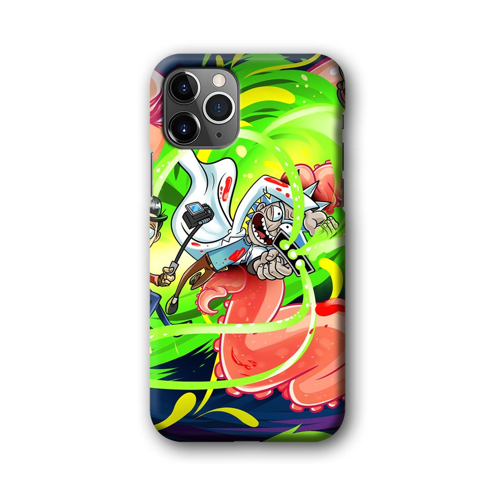 Rick and Morty Flying Shooter iPhone 11 Pro Case