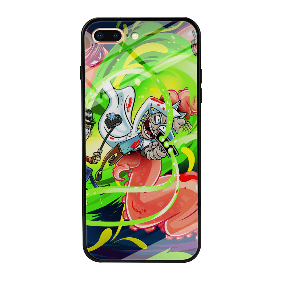 Rick and Morty Flying Shooter iPhone 8 Plus Case