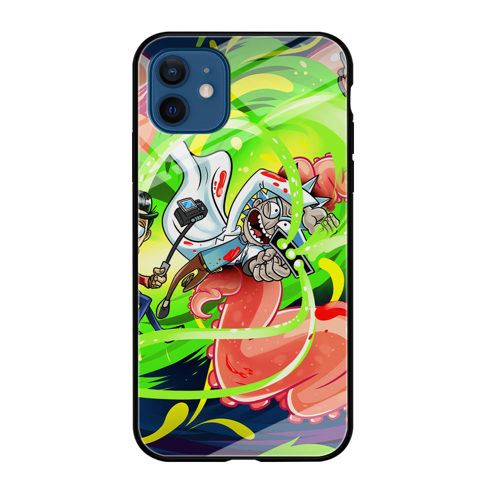 Rick and Morty Flying Shooter iPhone 12 Case