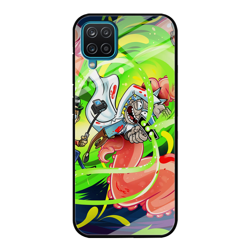 Rick and Morty Flying Shooter Samsung Galaxy A12 Case