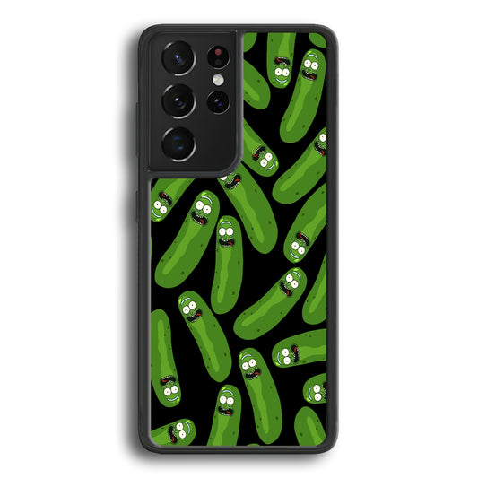 Rick and Morty Patern Pickle Samsung Galaxy S21 Ultra Case - Carneyforia