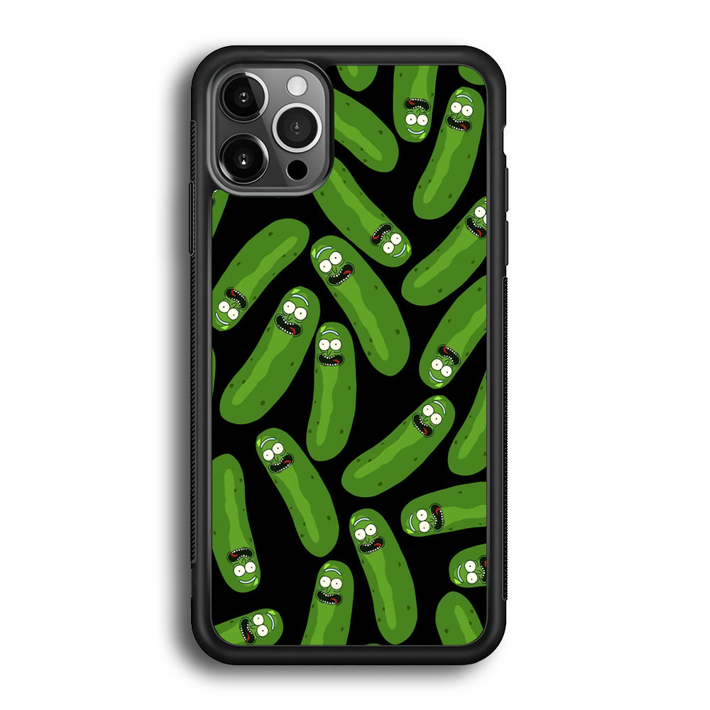 Rick and Morty Patern Pickle iPhone 12 Pro Case
