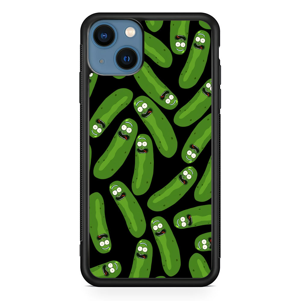 Rick and Morty Patern Pickle iPhone 13 Case