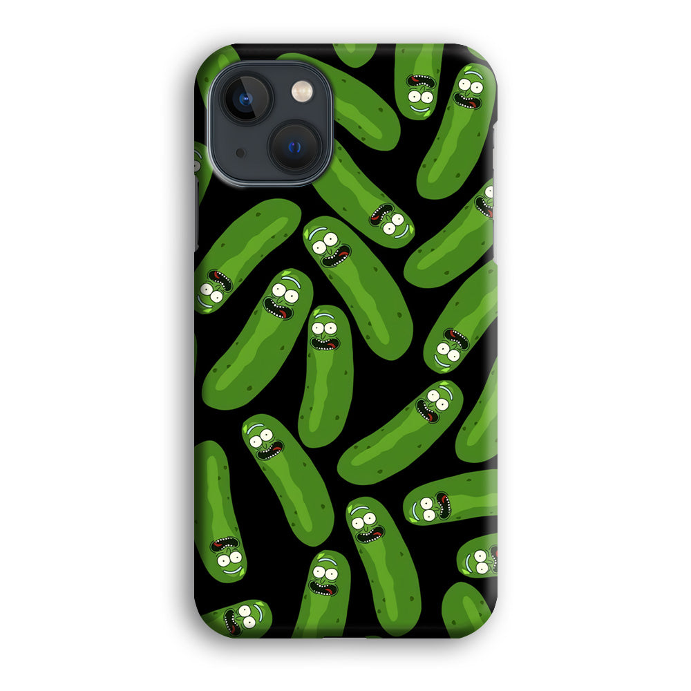 Rick and Morty Patern Pickle iPhone 13 Case