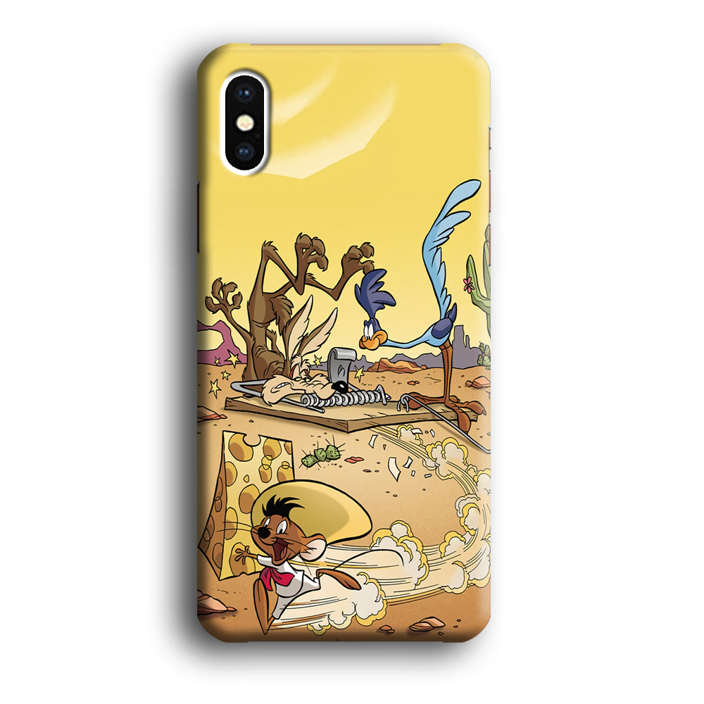 Road Runner Wile E Coyote Trapped iPhone X Case