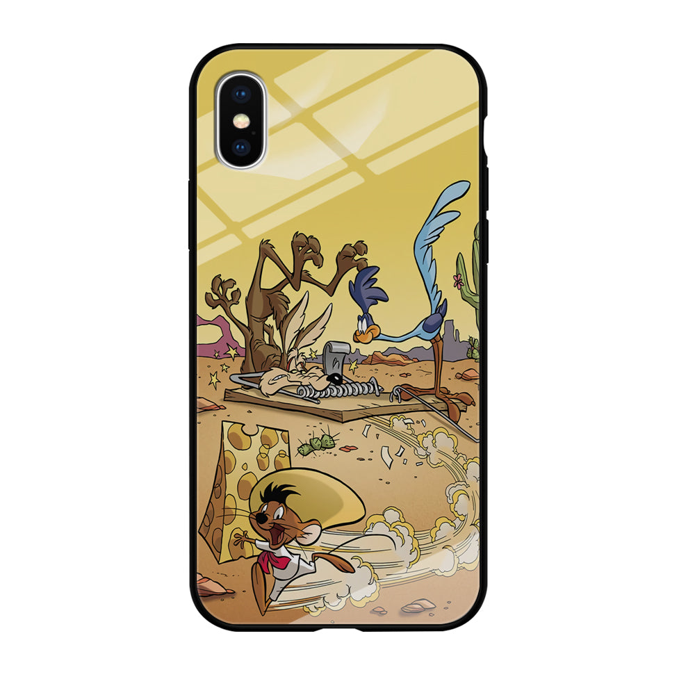 Road Runner Wile E Coyote Trapped iPhone X Case