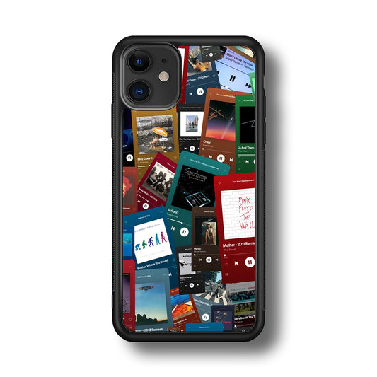 Rock's Song Playlist Collage iPhone 11 Case