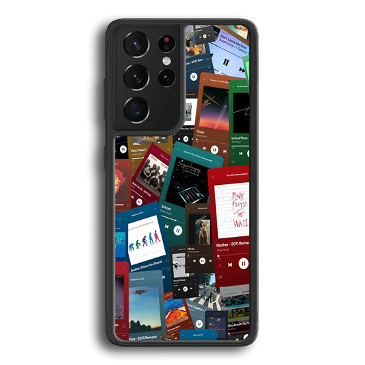 Rock's Song Playlist Collage Samsung Galaxy S21 Ultra Case