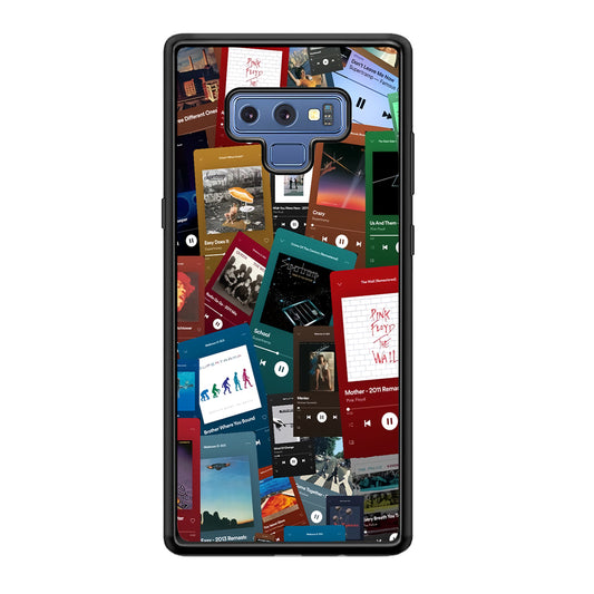 Rock's Song Playlist Collage Samsung Galaxy Note 9 Case