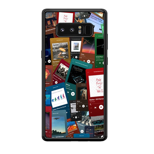 Rock's Song Playlist Collage Samsung Galaxy Note 8 Case