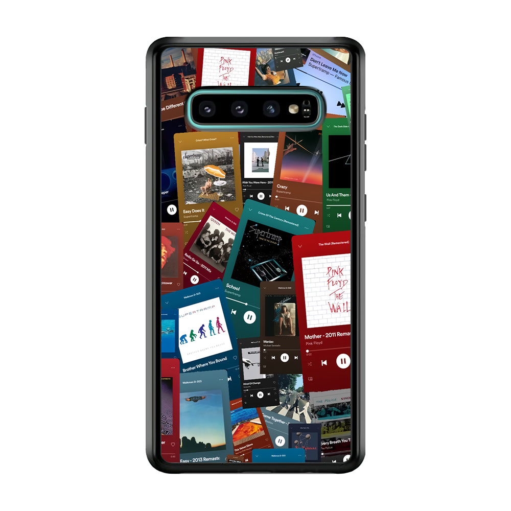 Rock's Song Playlist Collage Samsung Galaxy S10 Plus Case