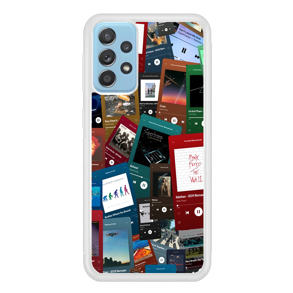 Rock's Song Playlist Collage Samsung Galaxy A52 Case
