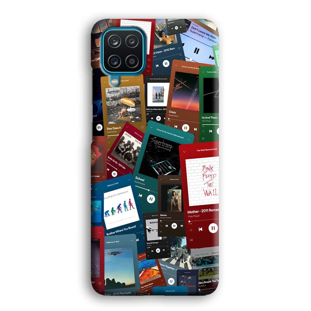 Rock's Song Playlist Collage Samsung Galaxy A12 Case