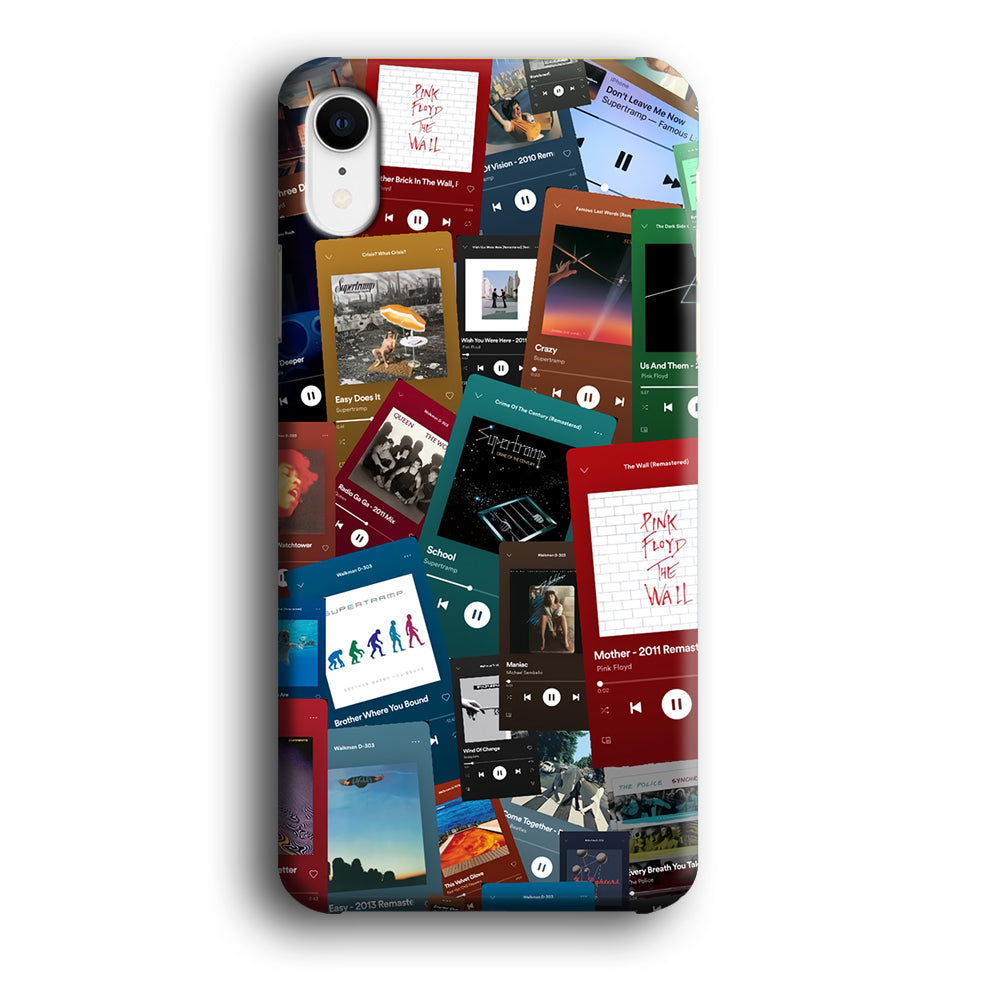 Rock's Song Playlist Collage iPhone XR Case