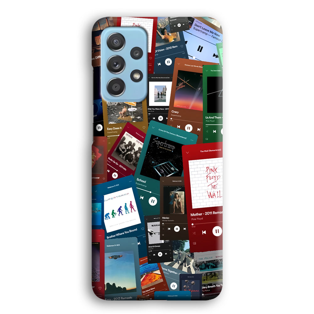 Rock's Song Playlist Collage Samsung Galaxy A52 Case