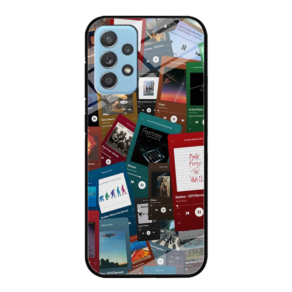 Rock's Song Playlist Collage Samsung Galaxy A52 Case