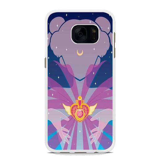 Sailor Moon Shadow Power Samsung Galaxy S7 Case Rubber White (2D Case)