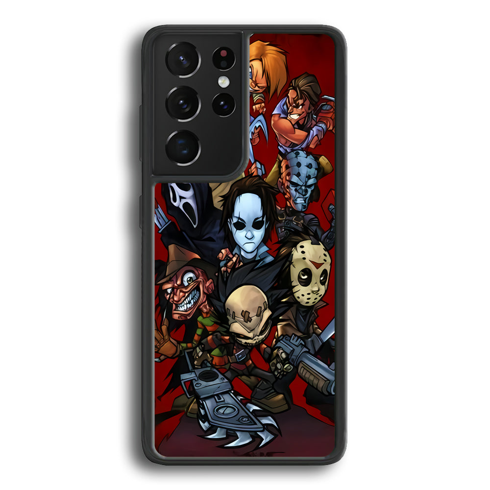 Scream Library Case Scream Movie Collage Character Samsung Galaxy S24 Ultra Case – Carneystore
