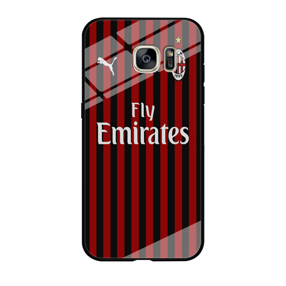 Serie A AC Milan Jersey Samsung Galaxy S7 Case Tempered Glass Case