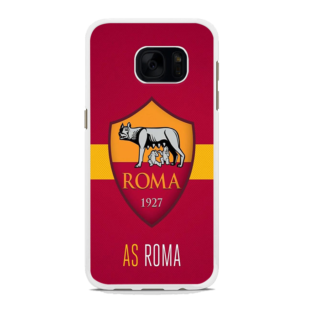 Serie A AS Roma Samsung Galaxy S7 Case Rubber White (2D Case)