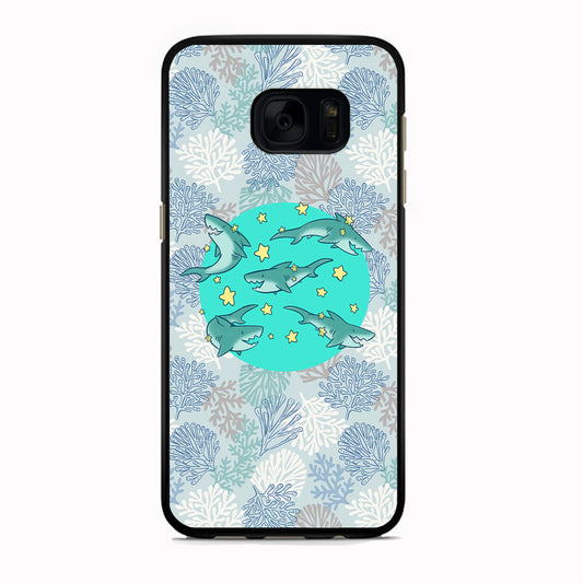 Shark Spin in The Sea Samsung Galaxy S7 Edge Case
