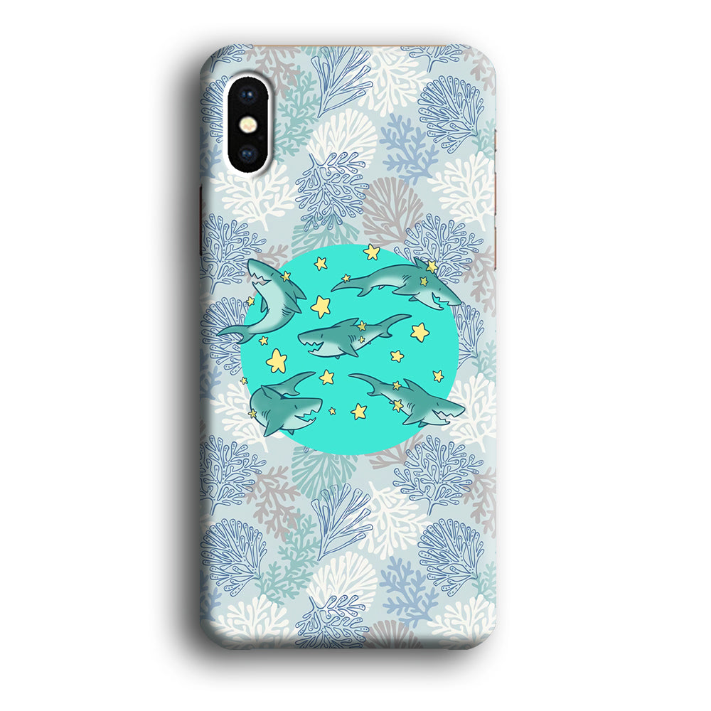 Shark Spin in The Sea iPhone X Case