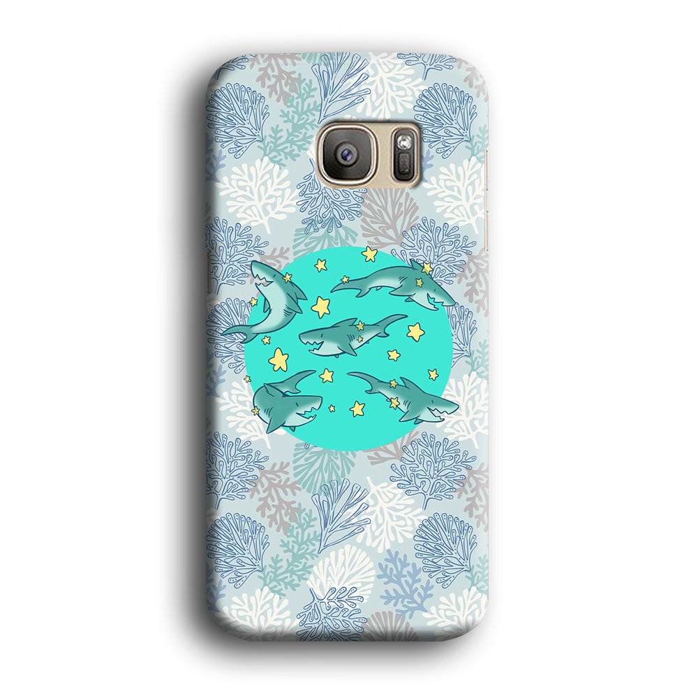 Shark Spin in The Sea Samsung Galaxy S7 Edge Case
